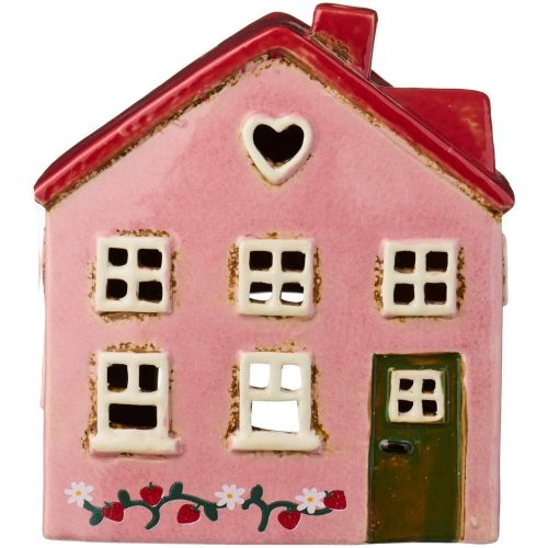 Ib Laursen Hus t/fyrfadslys Ebeltoft - Grøn Dør og Jordbærranke