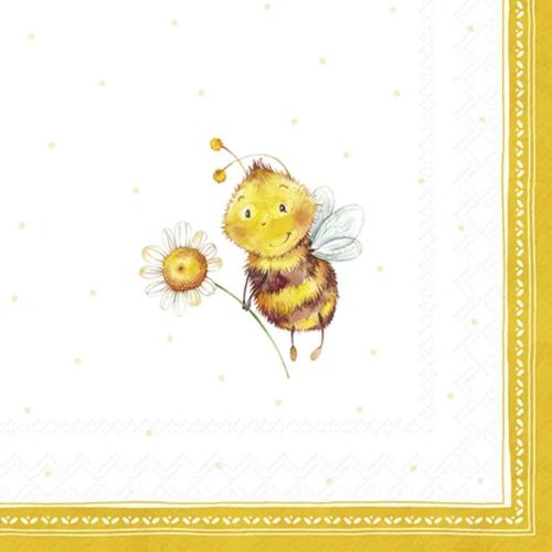IHR Frokostserviet 3-lags 20stk - Sunny Bee Light Yellow
