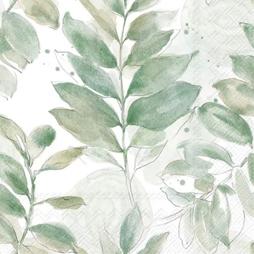 IHR Frokostserviet 3-lags 20stk - Soft Petal Leaves