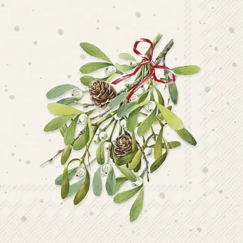 IHR Kaffeserviet 3-lags 20stk - Mistletoes Cream