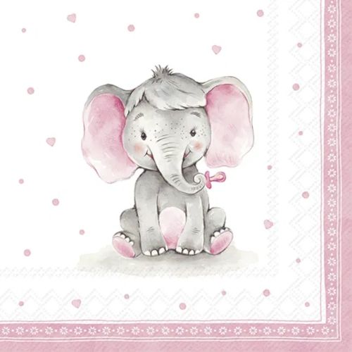 IHR Frokostserviet 3-lags 20stk - Baby Elephant Light Rose