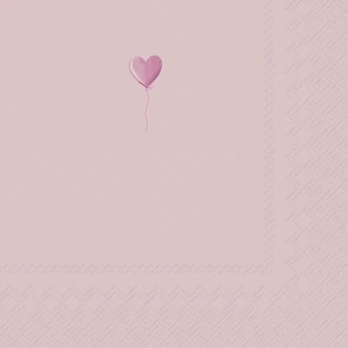 IHR Frokostserviet 3-lags 20stk - Tiny Balloon Rose