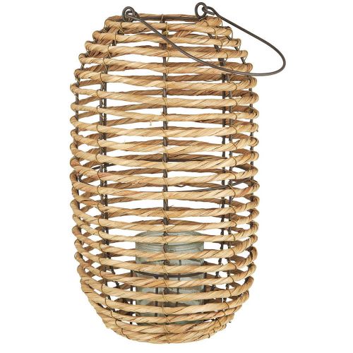 Lygte søgræs og metal m/glasindsats