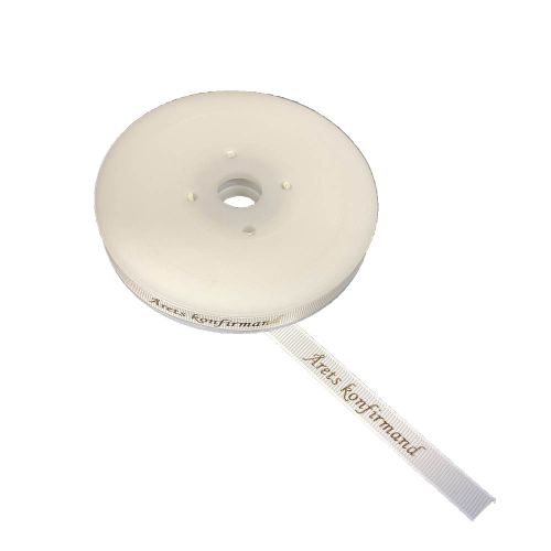 Bånd Årets Konfirmand 20m - Hvid/Guld