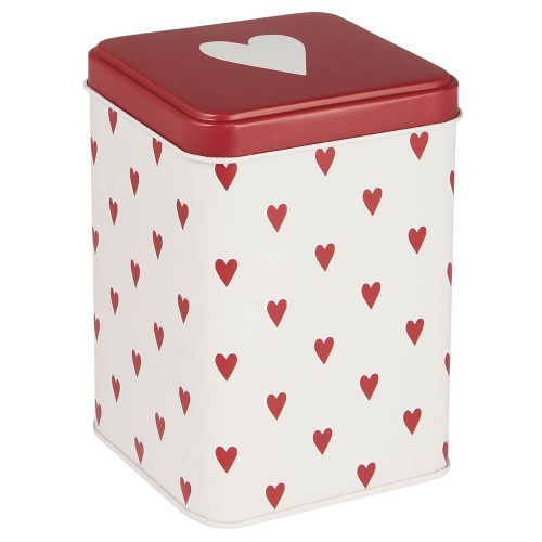 Kagedåse m/hjerter - Firkantet
