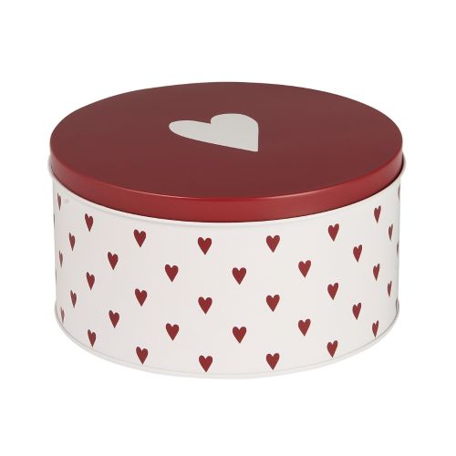 Kagedåse m/Hjerter Rund