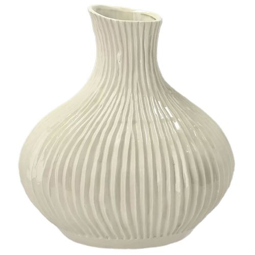 Villa Collection Eik Vase 31x33cm Creme