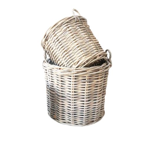 Aafod Plante Kurv Mega grå M. Plast H64xØ72cm