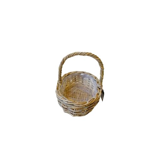 Aafod Bykurv Oval Rattan 30x25x10 cm - Grå