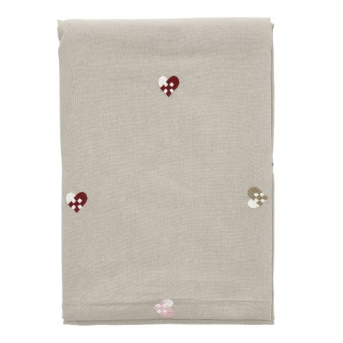 Södahl Christmas Hearts Embroidery Juledug Rose - Ø180cm