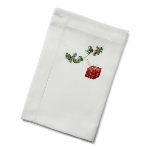 Langkilde & Søn Juleserviet med rød gave