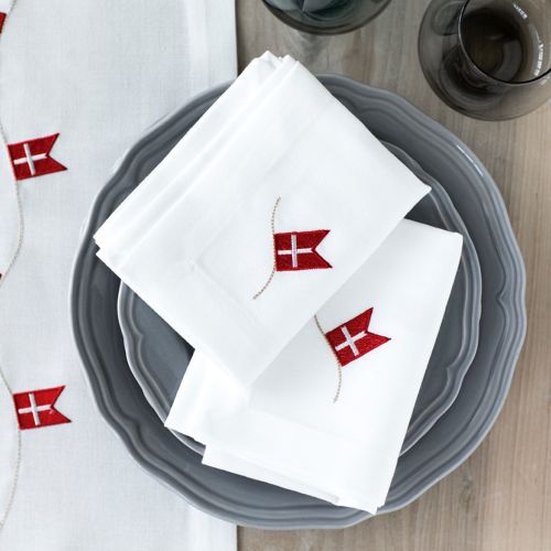 Langkilde & Søn Fødselsdagsserviet m. Dannebrog