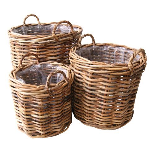 Aafod Plante Kurv Mega Natur M. Plast H45xØ46cm