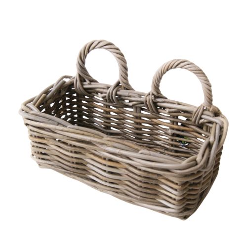 Aafod Vægkurv 35x19xH14 - Grå Rattan
