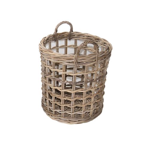 Rattan tæppe kurv Ø40xH42cm