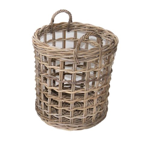 Rattan tæppe kurv Ø46xH50cm
