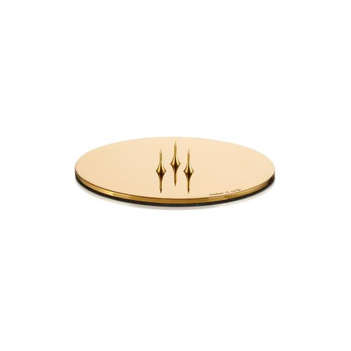 Ester & Erik Lyseplatte Ø9cm - Blank Guld
