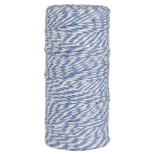 Dokumentgarn lyseblå/hvid 100m