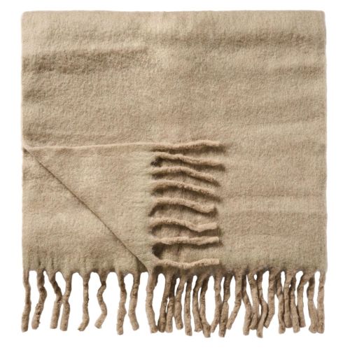 Ib Laursen Plaid m/Frynser - Hørfarvet