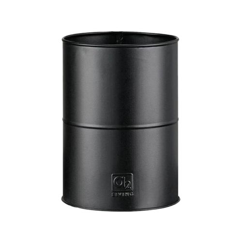 A2 Living Vase Galvaniseret Sort - Ø14cm