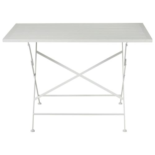 Ib Laursen Bord m/træbordplade og metalstel foldbar - Hvid