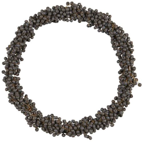 Krans m/træperler håndlavet