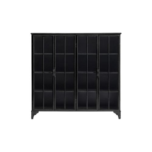 Nordal Downtown Vitrineskab 120x114cm - Sort