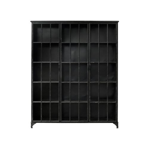 Nordal Downtown Vitrineskab 150x180cm - Sort