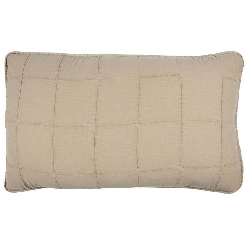 Pudebetræk 50X90 cm t/gavlpude fog, forside quiltet, bagside m/bindebånd