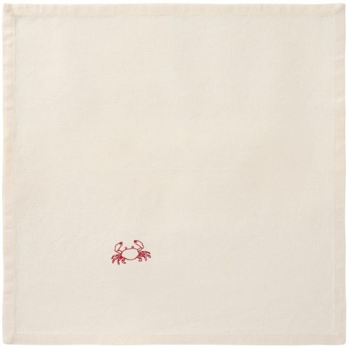 Ib Laursen Stofserviet Atlantis m/krabbe - Butter cream
