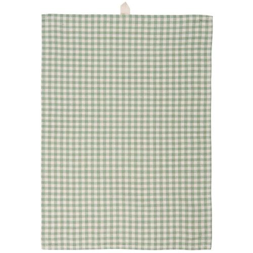 Viskestykke Erik støvgrøn m/naturfarvede små tern