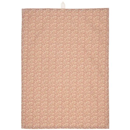 Viskestykke Beate malva m/hvide og gule blomster