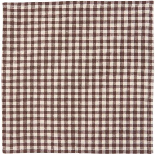 Stofserviet Thor mørkebrun m/naturfarvede små tern