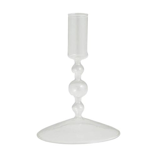 Nordal CHIROS lysestage i glas 15cm - Klar