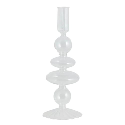 Nordal ERISKA lysestage i glas 23cm - Klar