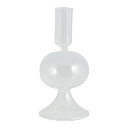 Nordal ERISKA lysestage i glas 15cm - Klar