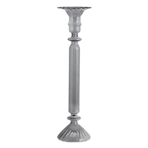 Nordal ERISKA lysestage i glas 30cm - Transparent Sort