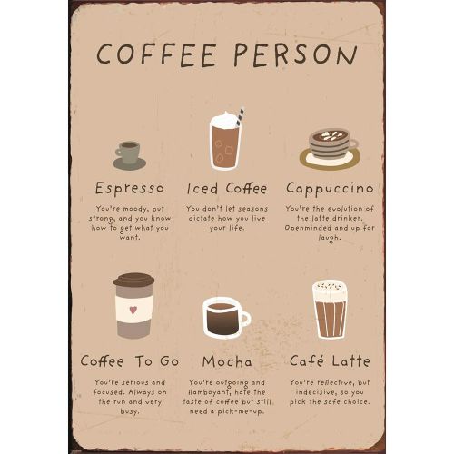 Metalskilt Coffee Person
