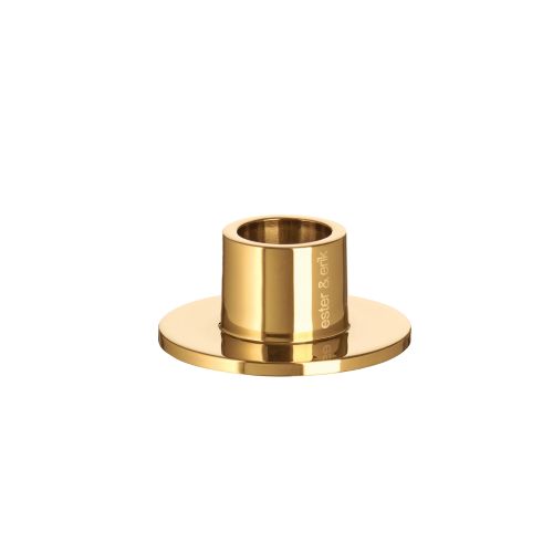 Ester & Erik Lysestage Ø6cm - Blank Guld