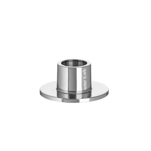 Ester & Erik Lysestage Ø6cm - Blank Sølv