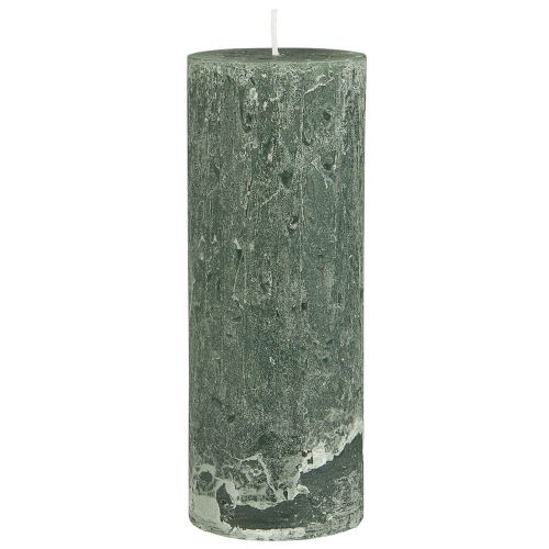 Rustikbloklys mosgrøn 6,8x18cm