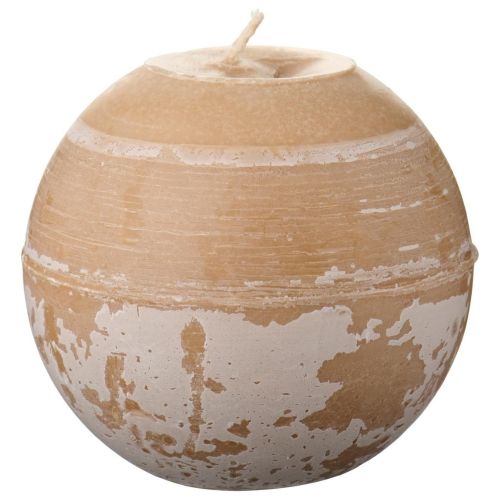 Ib Laursen Kuglelys Ø10cm Rustik Honey - Svanemærket Stearin