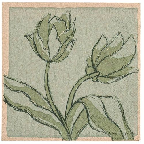 Bloomingville Frokostserviet 3-lags 20stk - Mana Grøn