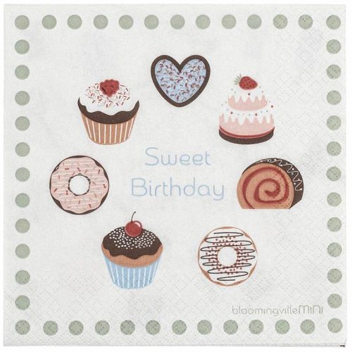 Bloomingville Frokostserviet 3-lags 20stk - Sweets Rosa