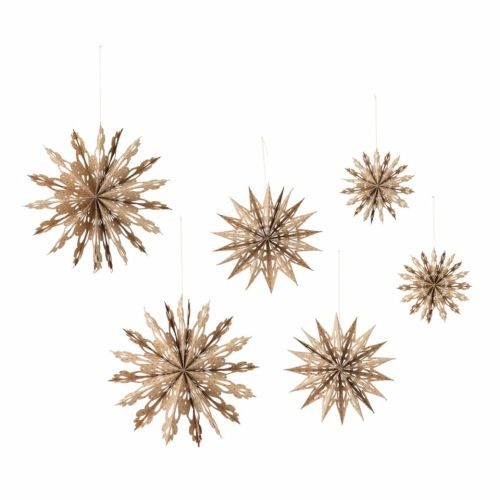 Bloomingville Star Ornament 6stk - Natur