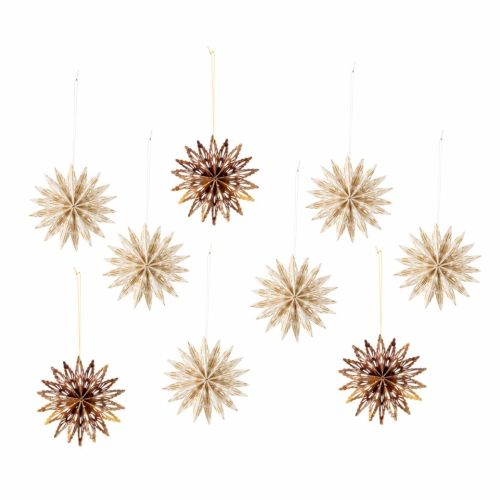 Bloomingville Star Ornament 9stk - Natur