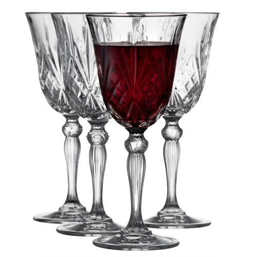 Lyngby Krystal Melodia Rødvinsglas 27 cl 4 stk