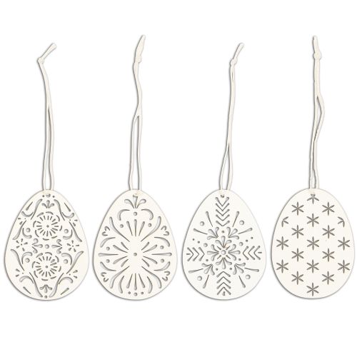 Ib Laursen Papirklip Æg med mønster - Hvid