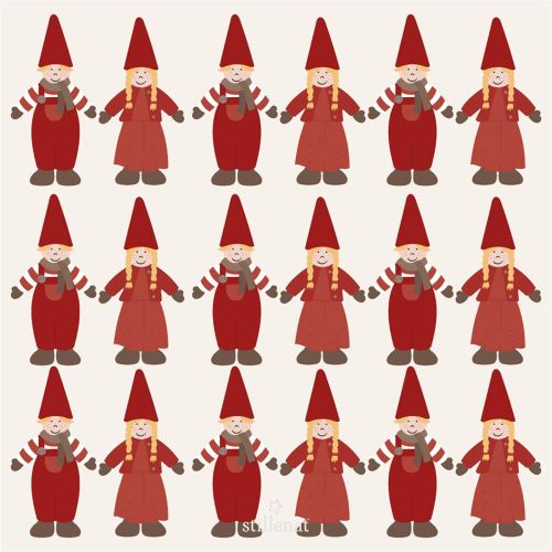 Ib Laursen Frokostserviet 3-lags 20stk - Nisser hånd i hånd