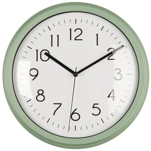 Vægur støvgrøn m/kant - Ø26cm